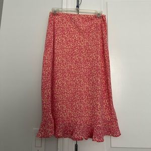Floral midi skirt